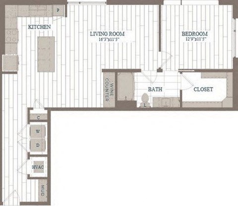 a floor plan of a house with a bathroom and a bedroom
